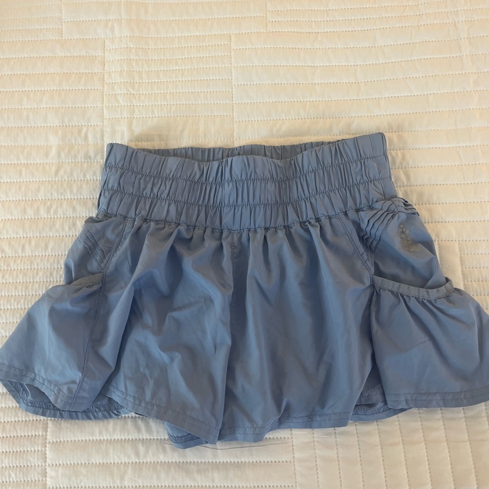 Blue Free People Shorts with Elastic Waistband